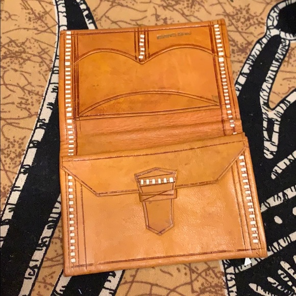 MOROCCAN CARAMEL CAMEL LEATHER WALLET UNISEX - Picture 8 of 8